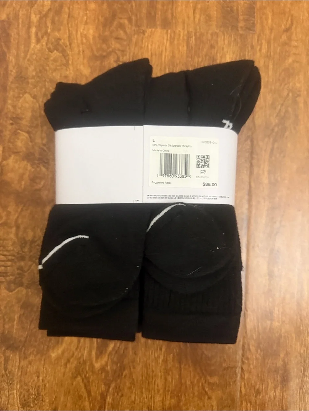 Jordan Black Crew Athletic Socks with White Jumpman - 6 Pack